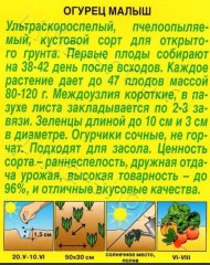 Огурец Малыш цв.п 10шт Аэлита