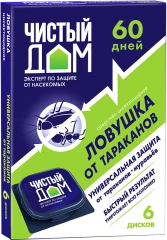 Ловушка инсектицидная от тараканов (6 дисков) Чистый Дом