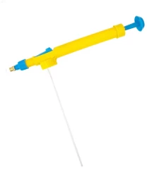 Механизм для опрыскивания на пластиковую бутылку, трубка 25см (жёлтый)