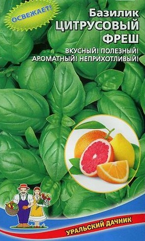 Базилик Цитрусовый Фреш цв.п 0,25гр Уральский Дачник