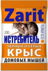 Тесто-сырные брикеты, защита от грызунов Zarit Трикота 200г ТПК Рости