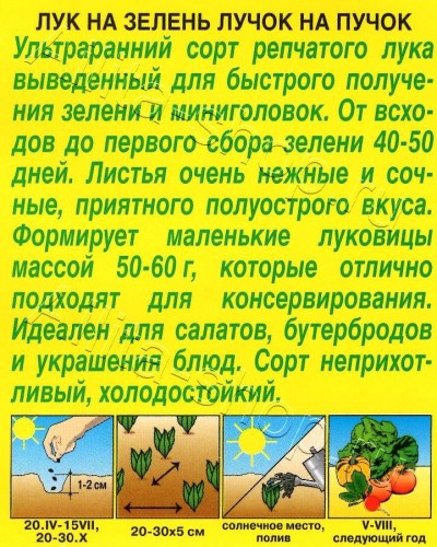 Лук на зелень Лучок На Пучок цв.п 0,5гр Аэлита