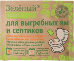 Доктор Робик для выгребных ям и септиков зелёный пакет 111 (40 гр) ВИПЭКО
