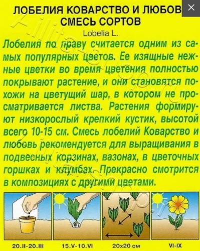 Лобелия Коварство и Любовь, смесь сортов цв.п 0,05гр Аэлита