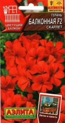 Герань Скарлет F2 балконная цв.п 5шт Аэлита