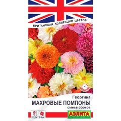 Георгина Махровые Помпоны смесь цв.п 0,2гр Аэлита