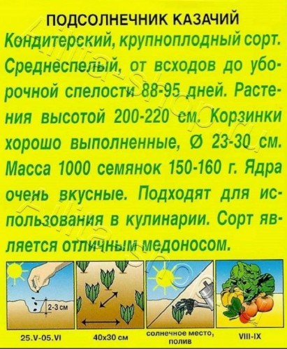 Подсолнечник Казачий цв.п 5гр Аэлита