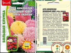 Астра Волшебный Ковер смесь низкорослая цв.п 100шт ИП Григорьев