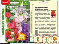 Бальзамин Том Тамб смесь махровый цв.п 50шт ИП Григорьев