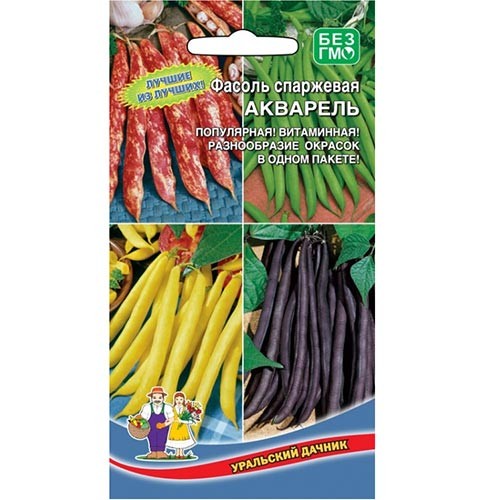 Фасоль Акварель цв.п 10шт Уральский Дачник