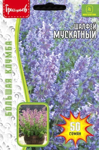 Шалфей Мускатный цв.п 50шт ИП Григорьев