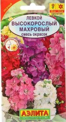 Левкой Высокорослый Махровый смесь цв.п 0,1гр Аэлита