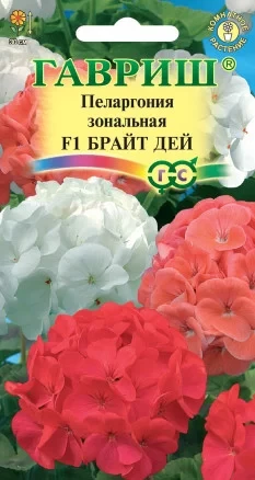 Пеларгония зональная Брайт Дей F1 цв.п 4шт Гавриш