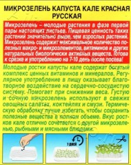 Микрозелень Капуста кале Красная Русская цв.п 3гр Аэлита