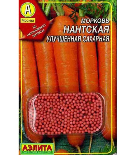 Морковь гранулы Нантская Улучшенная Сахарная цв.п 300шт Аэлита