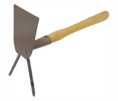 Мотыжка комбинированная МК-2м (лопатка+2зуба) с длинным черенком