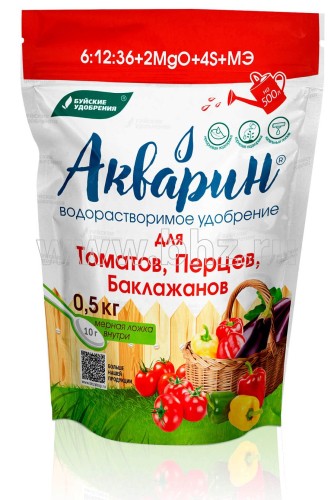 Акварин для томатов, перцев, баклажанов 0.5кг Буйские удобрения