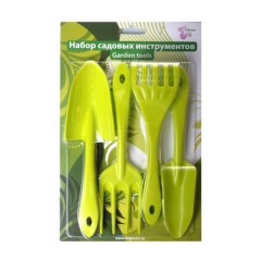 Набор садовых инструментов 4 предмета (лопатка,совок,грабельки,вилка)